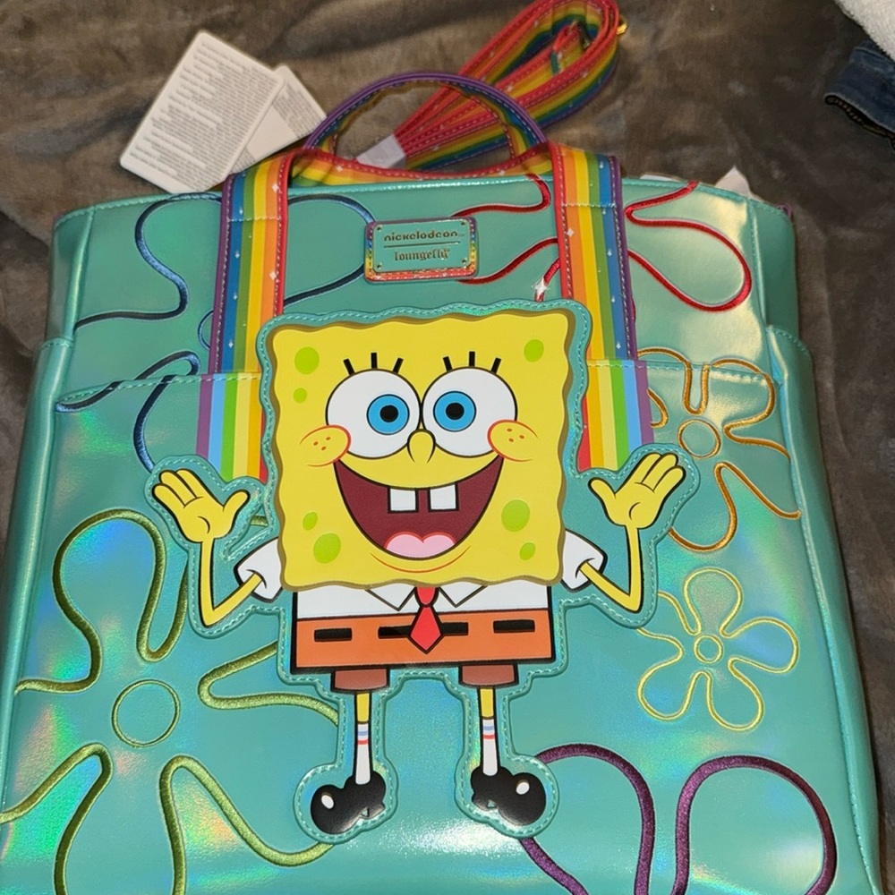 NWT🎉🎉🎉🎉SpongeBob Square Pans Convertible Tote Bag